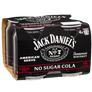 Jack Daniel's American Serve & No sugar cola cans 250mL