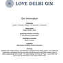Love Delhi Gin 700ml - Indian Gin