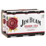 Jim Beam White Bourbon & Cola Cans 4.8 % 375mL