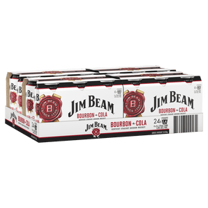 Jim Beam White Bourbon & Cola Cans 4.8 % 375mL