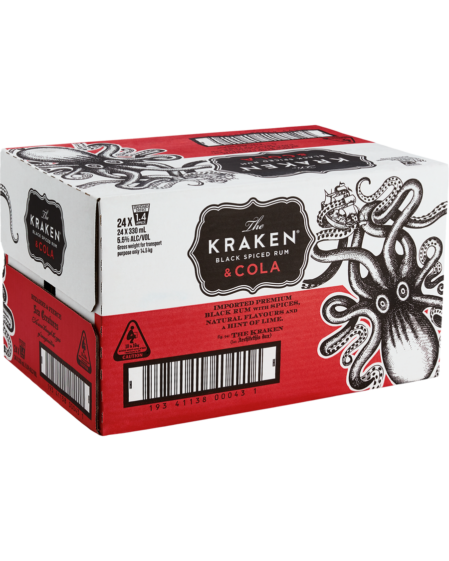 Kraken black Spiced Rum & Cola 5.5% 330mL Bottles