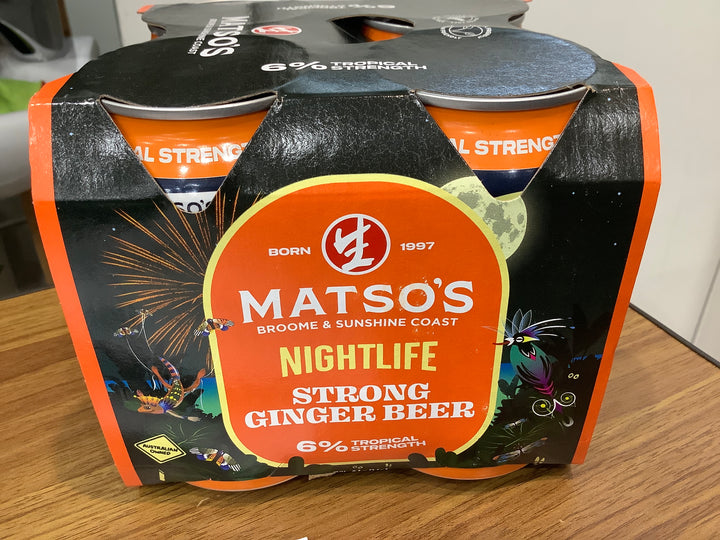 Matsos Nightlife Strong Ginger Beer 6% 330ml Cans