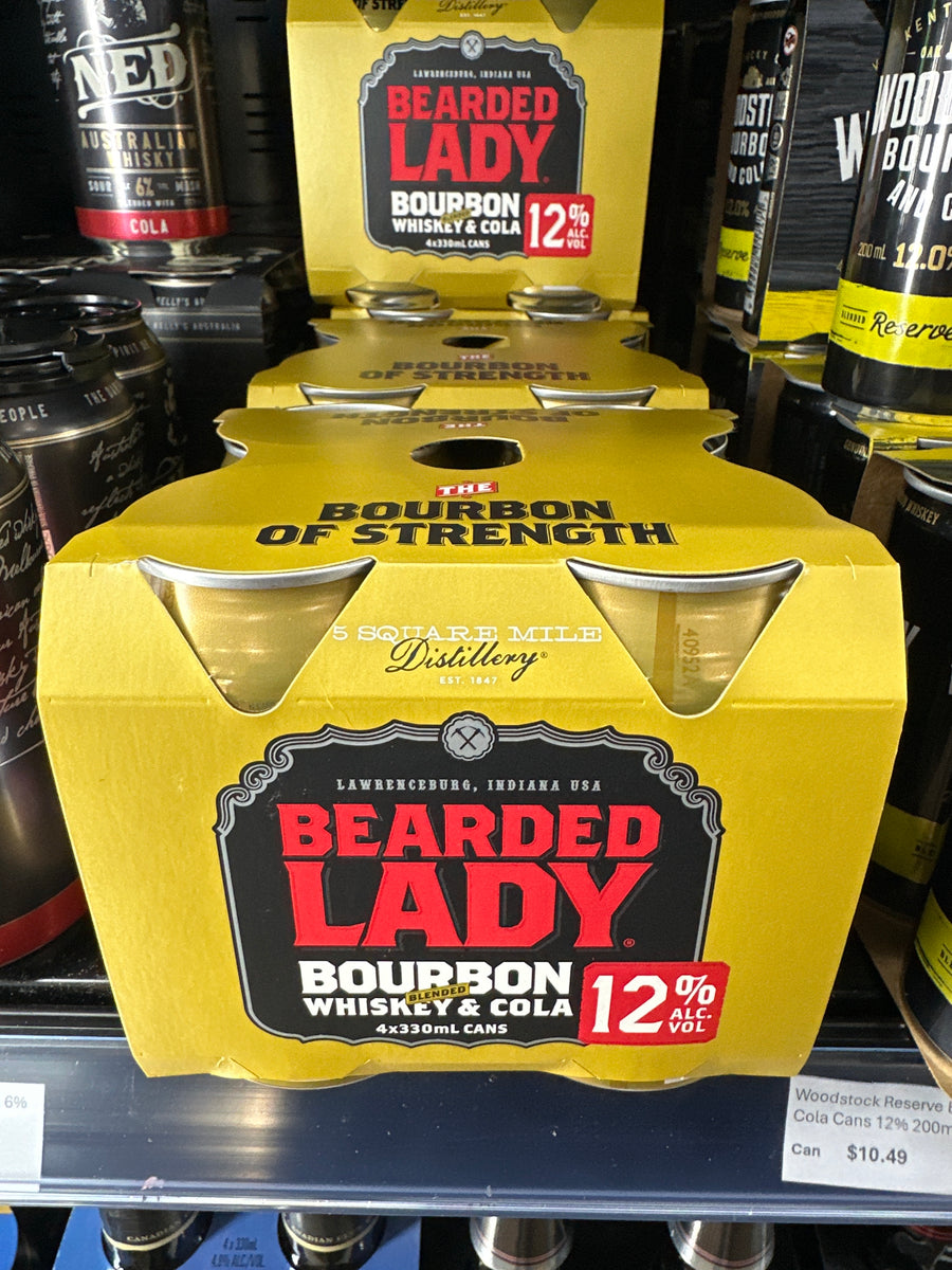 Bearded Lady Bourbon 12% Cans