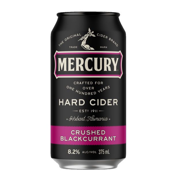 Mercury hard cider Blackcurrant 8.2% 375mL Can