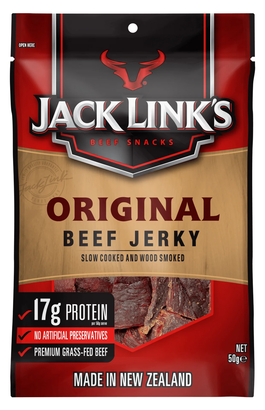 Jack Links Org Beef Jerky 50g