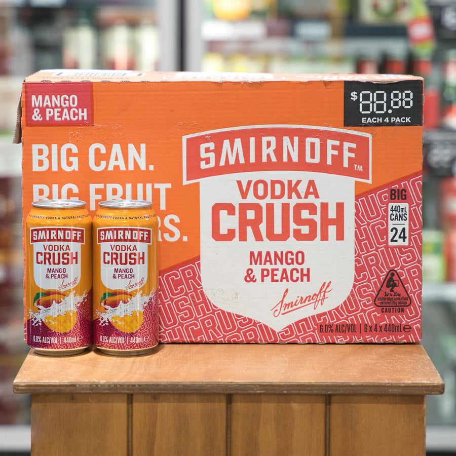 Smirnoff Vodka Crush Mango & Peach 6% 440ml