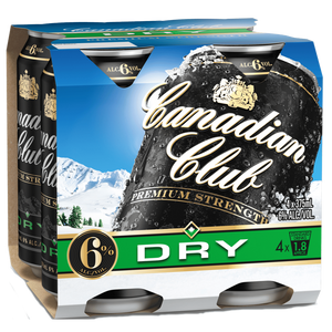 Canadian Club Premium Whisky & Dry 6% 375mL Cans