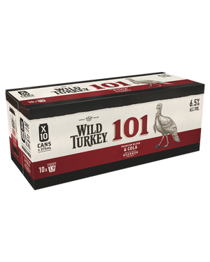 Wild Turkey 101 Bourbon & Cola Cans 6.5% 10 Pack  6.5% 375mL