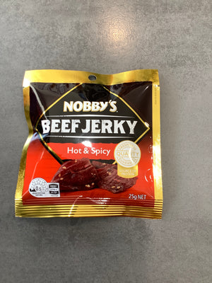 Nobby's Beef Jerky Hot & Spicy 25G