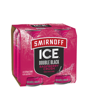 Smirnoff Ice Double Black Raspberry Crush Cans 6.5% 375mL