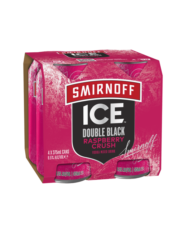 Smirnoff Ice Double Black Raspberry Crush Cans 6.5% 375mL