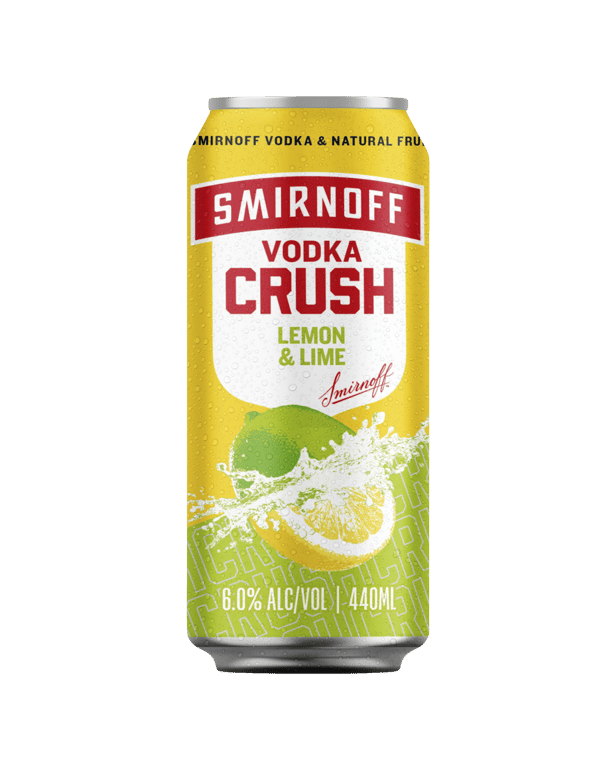 Smirnoff Vodka Crush Lemon & Lime 6% 440ml