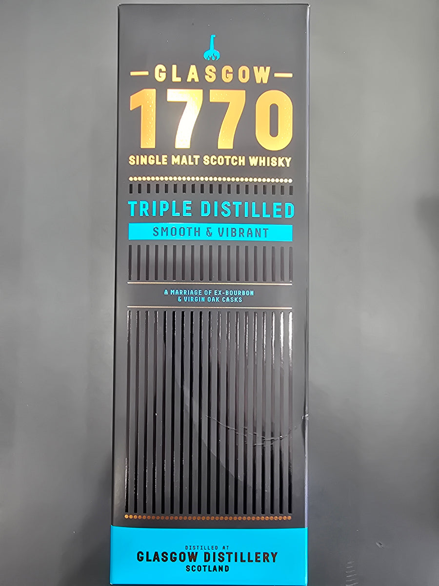 Glasgow 1770 single malt Scotch whiskey