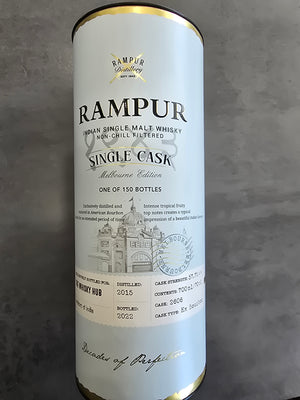 Rampur Indian Single Malt whiskey Melbourne edition