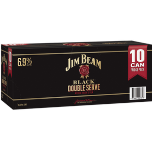 Jim Beam BLACK DOUBLE Bourb&Cola 10PK 6.9% Cans 375