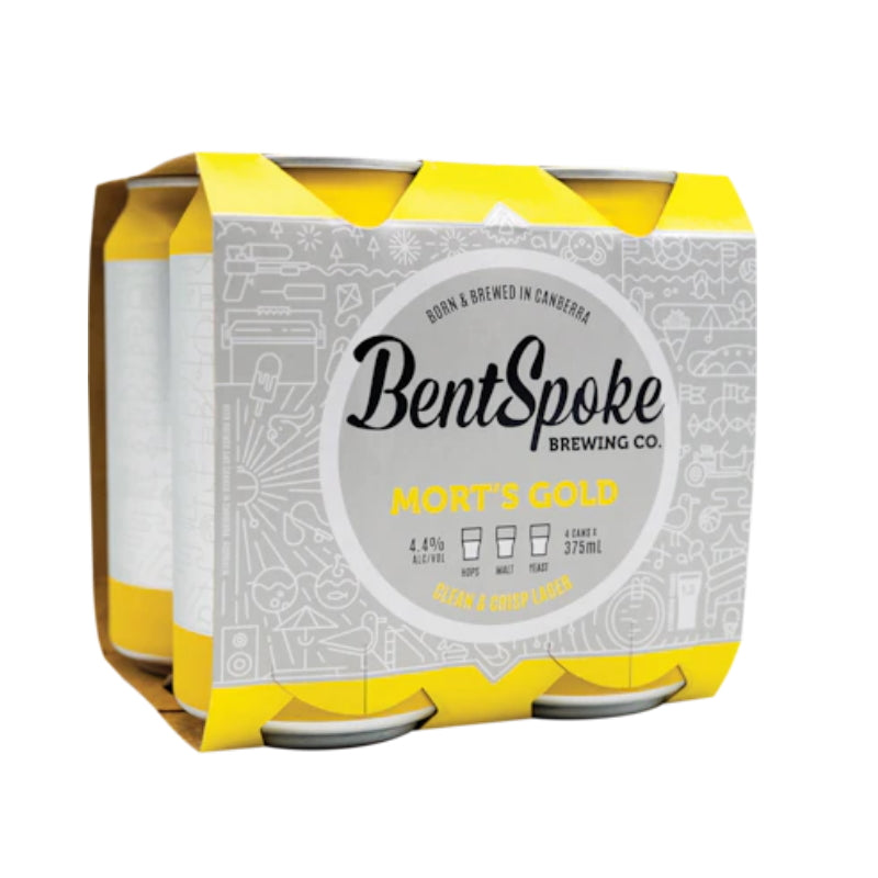 BentSpoke Mort's Gold Lager 4.4% 375mL