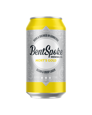 BentSpoke Mort's Gold Lager 4.4% 375mL