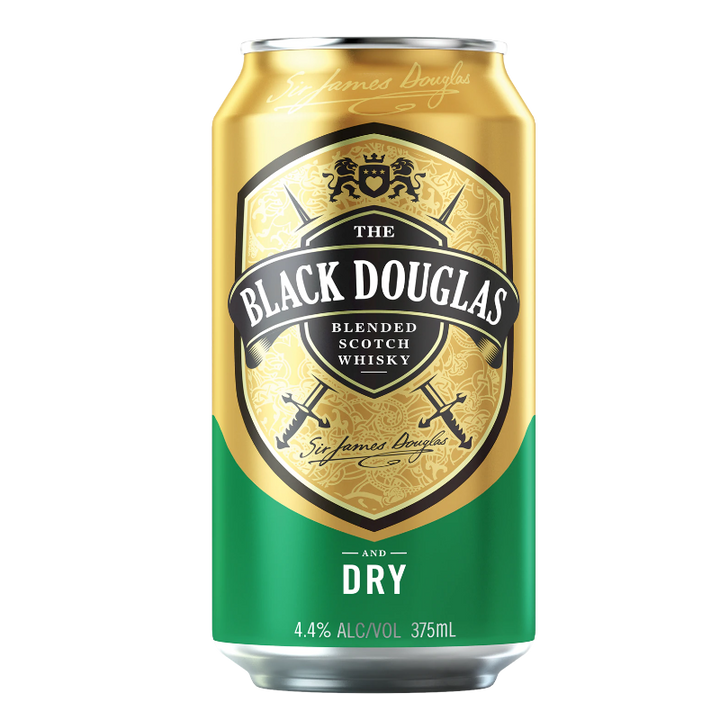 Black Douglas Scotch & Dry Can 4.4% 375ML