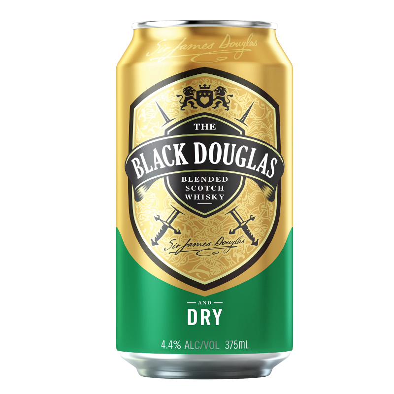 Black Douglas Scotch & Dry Can 4.4% 375ML