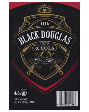 Black Douglas Scotch whisky Cola 375ML