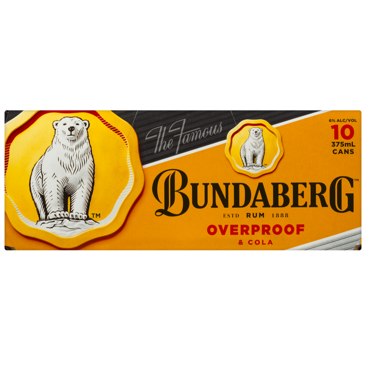 Bundaberg OP Rum & Cola Cans 10 Pack 6.0% 375mL