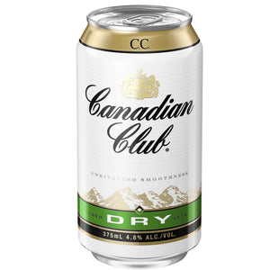 CANADIAN CLUB WHISKY & DRY 4.8% CANS 375ML