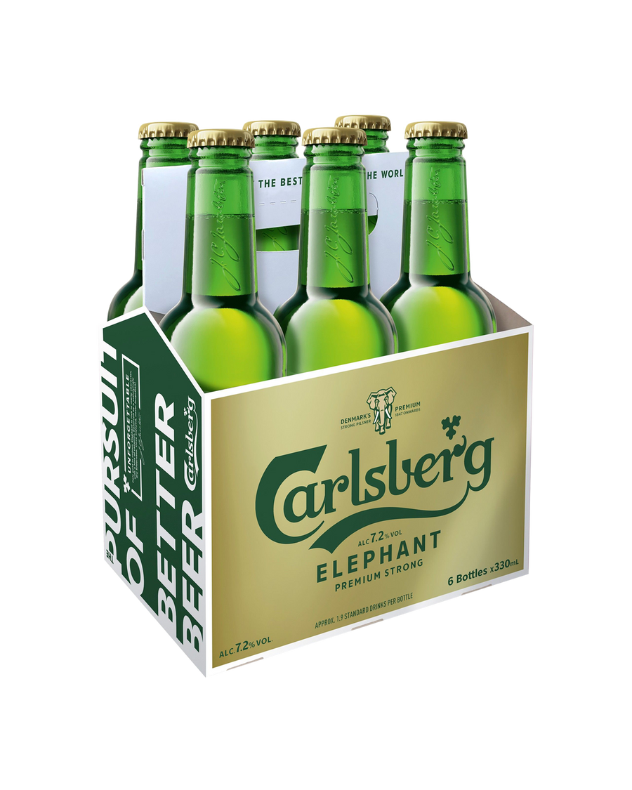 Carlsberg Premium Elephant Beer 7.2% 330mL-Bottle
