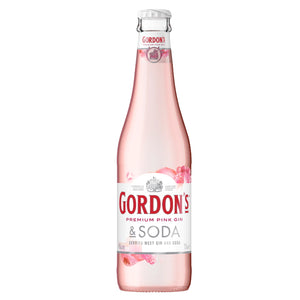 GORDON'S PINK GIN & SODA BOTTLES 4.% 330ML