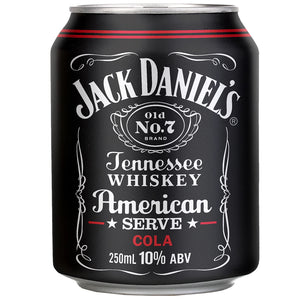 Jack Daniel's American Serve & Cola Cans 250mL