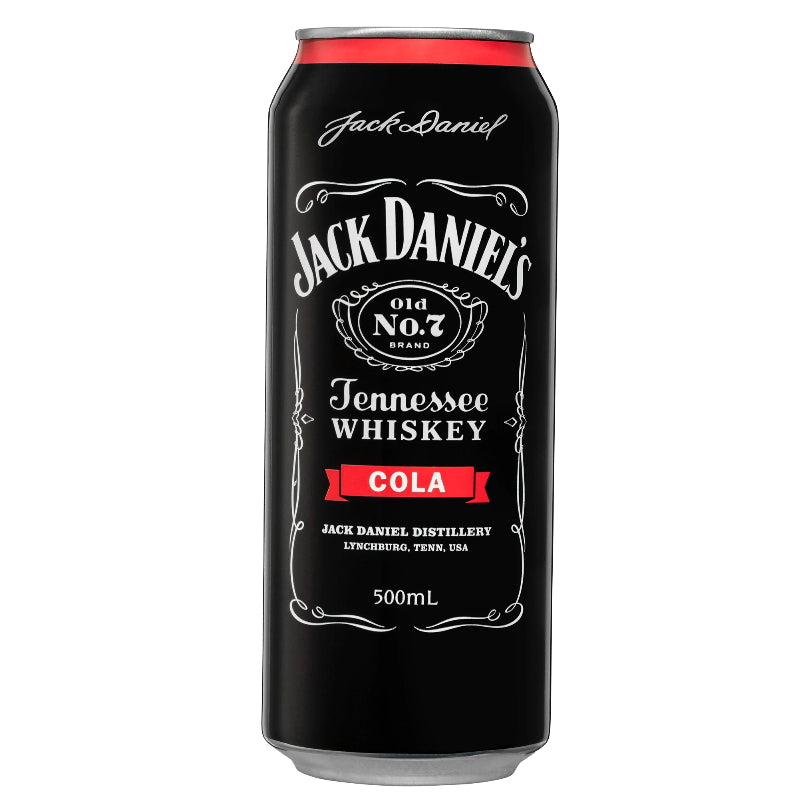 Jack Daniel's Old No. 7 Tennessee Whiskey and Cola Cans 500mL