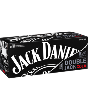 Jack Daniel's Double Jack & Cola Cans 10 Pack 375mL