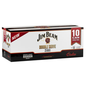 JIM BEAM WHITE DOUBLE SERVE CAN 6.7% 375ML 10 PACK