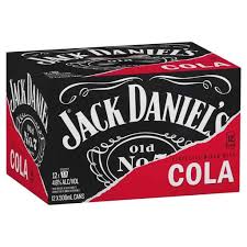 Jack Daniel's Old No. 7 Tennessee Whiskey and Cola Cans 500mL