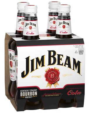 Jim Beam White Label Bourbon & Cola 330mL