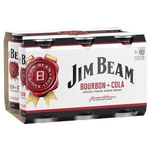 Jim Beam White Bourbon & Cola Cans 4.8 % 375mL