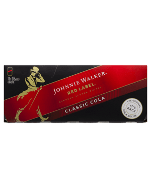 Johnnie Walker Red Label & Cola Cans 10 Pack 375mL