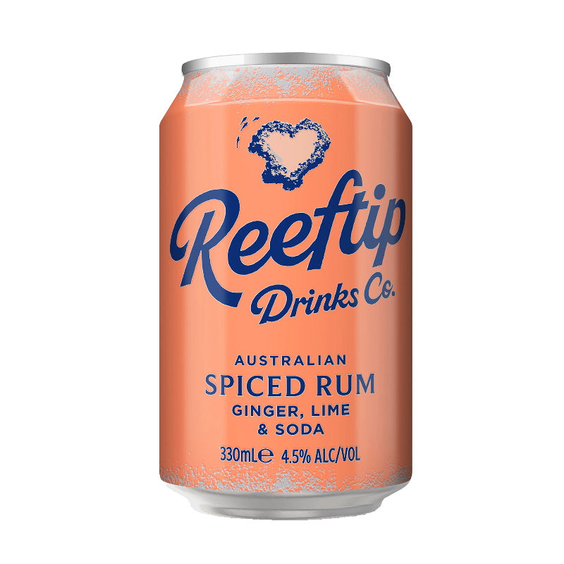 Reeftip spiced rum ging/lime & soda 330mL