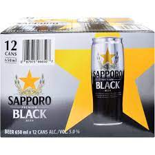 Sapporo Premium Black Beer 650mL