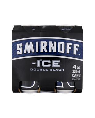 Smirnoff Ice Double Black Cans 6.5% 375mL