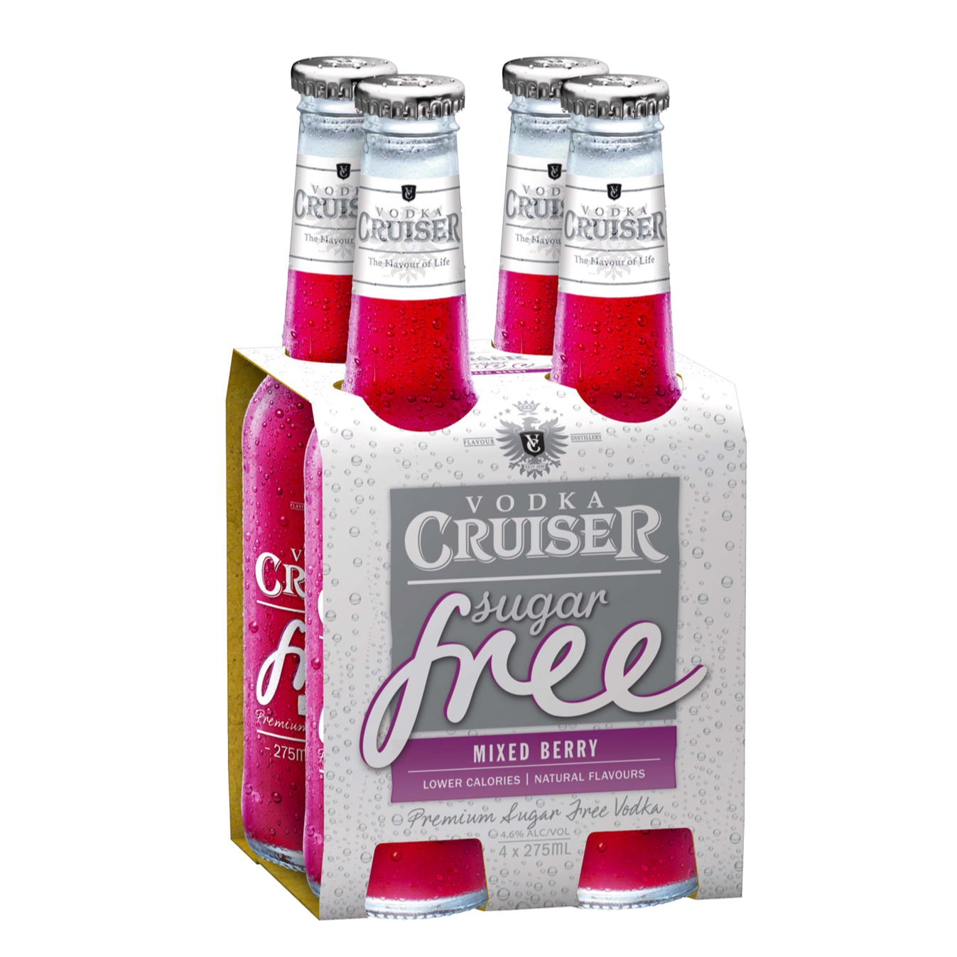 Cruiser Zero Raspberry Vodka Cruiser ZERO sugar Mixed berry 4.6% 275mL – Auzi Liquor