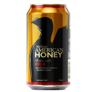 WILD TURKEY AMERICAN HONEY MIX WITH COLA EXCETIONLLY SMOOTH 4.8% 375ML