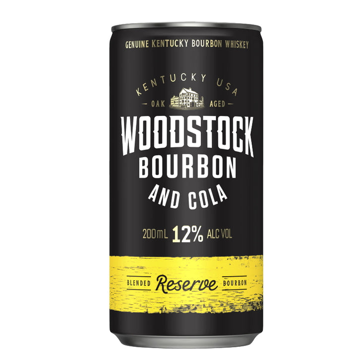 WOODSTOCK BOURBON & COLA 12% CANS 200ML
