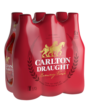 Carlton Draught 4.6% 375mL Bottles