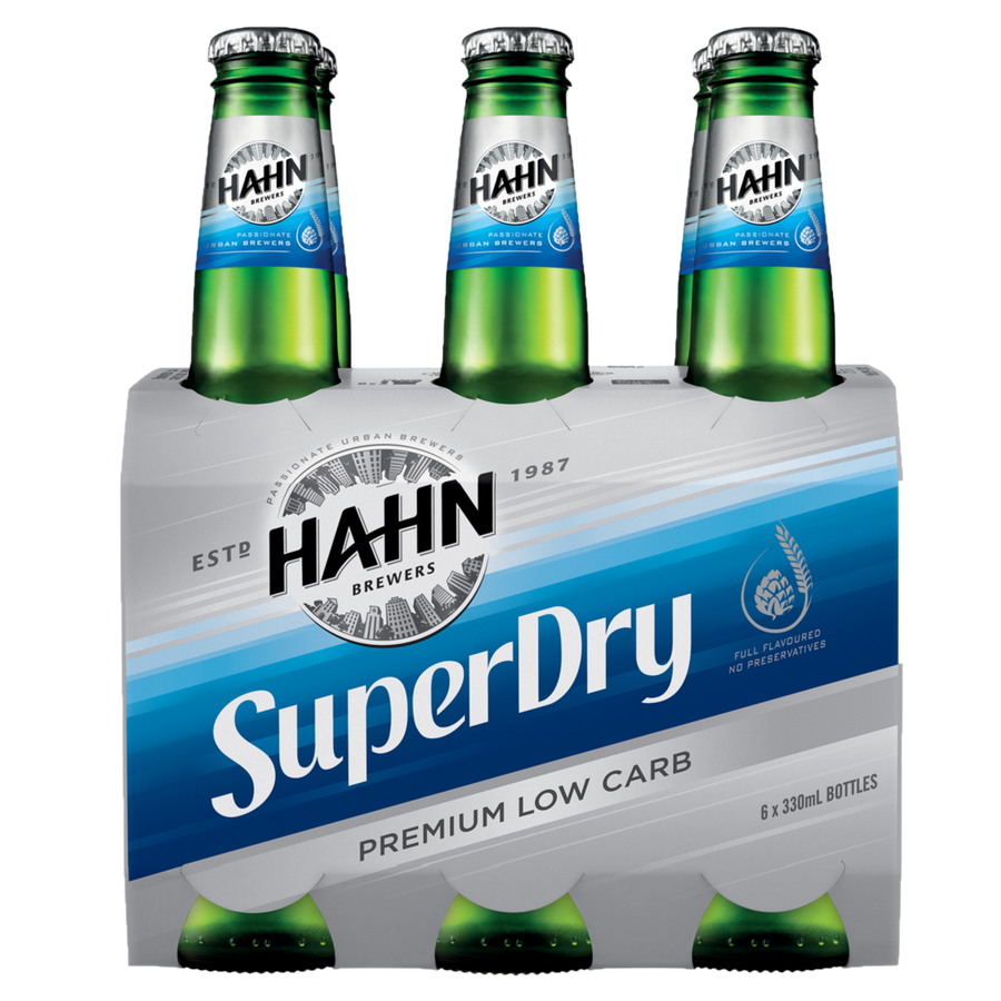 Hahn Super Dry 4.6% 330mL Bottles