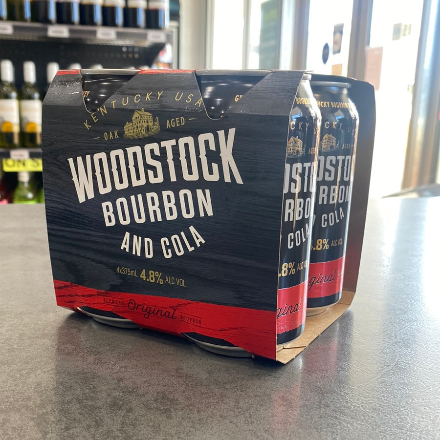 Woodstock Bourbon & Cola Cans 4.8% 375mL