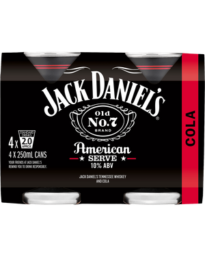 Jack Daniel's American Serve & Cola cans 250mL